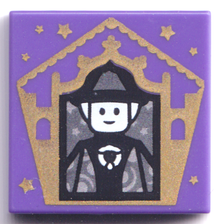 Part 3068pb1746 - Tile 2 x 2 with HP Chocolate Frog Card Minerva McGonagall Pattern - De BrickPlaats