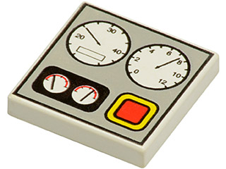 Part 3068px4 - Tile 2 x 2 with Gauges Pattern - De BrickPlaats