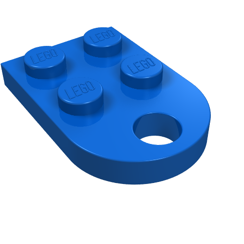 Part 3176 - Plate, Modified 2 x 3 with Hole - De BrickPlaats