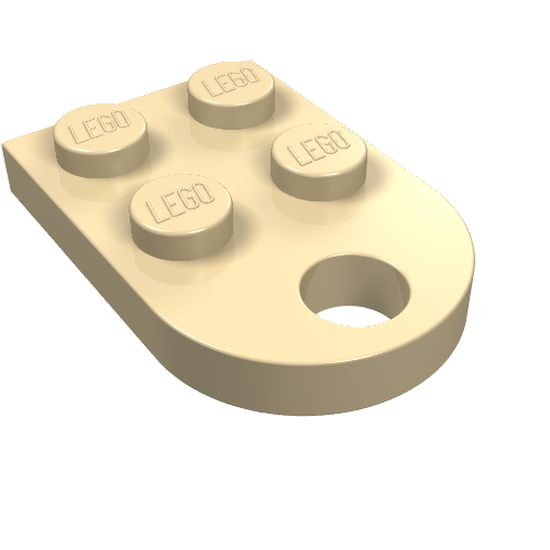Part 3176 - Plate, Modified 2 x 3 with Hole - De BrickPlaats