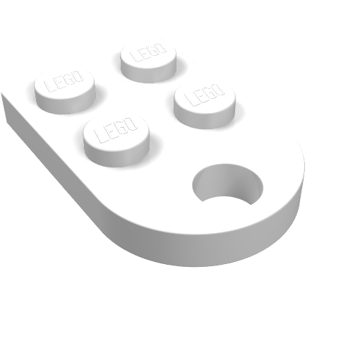 Part 3176 - Plate, Modified 2 x 3 with Hole - De BrickPlaats