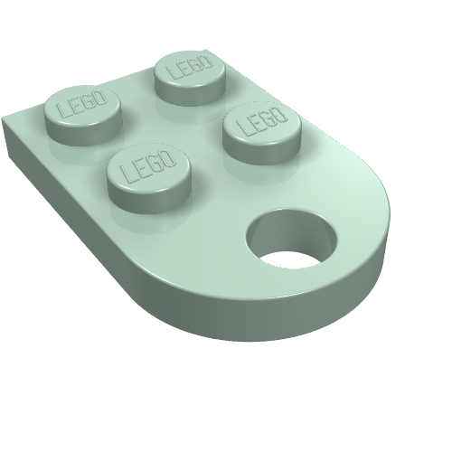 Part 3176 - Plate, Modified 2 x 3 with Hole - De BrickPlaats