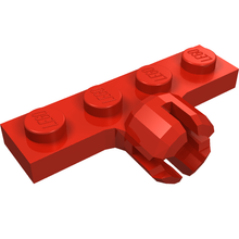 Part 3183b - Plate, Modified 1 x 4 with Tow Ball Socket, Long, 4 Slots (8mm Socket Length) - De BrickPlaats