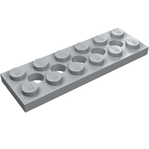 Part 32001 - Technic, Plate 2 x 6 with 5 Holes - De BrickPlaats