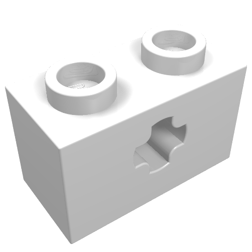 Part 32064 - Technic, Brick 1 x 2 with Axle Hole - De BrickPlaats