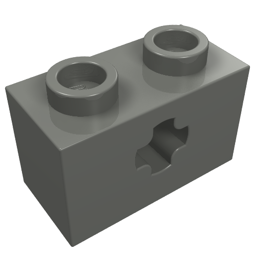 Part 32064 - Technic, Brick 1 x 2 with Axle Hole - De BrickPlaats