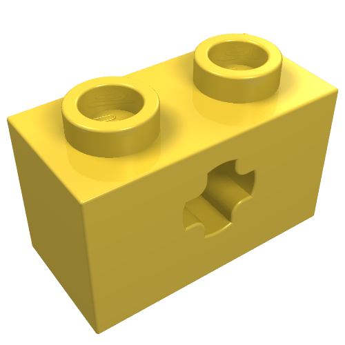 Part 32064 - Technic, Brick 1 x 2 with Axle Hole - De BrickPlaats