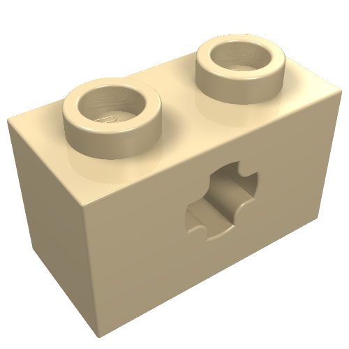 Part 32064 - Technic, Brick 1 x 2 with Axle Hole - De BrickPlaats