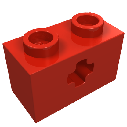 Part 32064 - Technic, Brick 1 x 2 with Axle Hole - De BrickPlaats