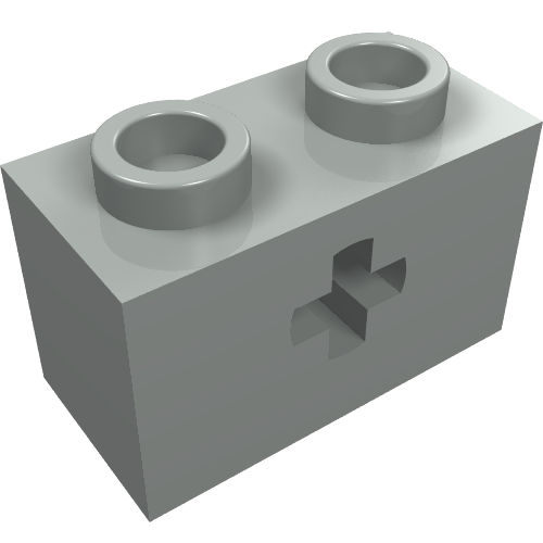 Part 32064a - Technic, Brick 1 x 2 with Axle Hole and Inside Side Supports - De BrickPlaats