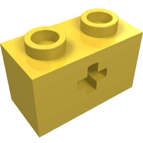 Part 32064a - Technic, Brick 1 x 2 with Axle Hole and Inside Side Supports - De BrickPlaats