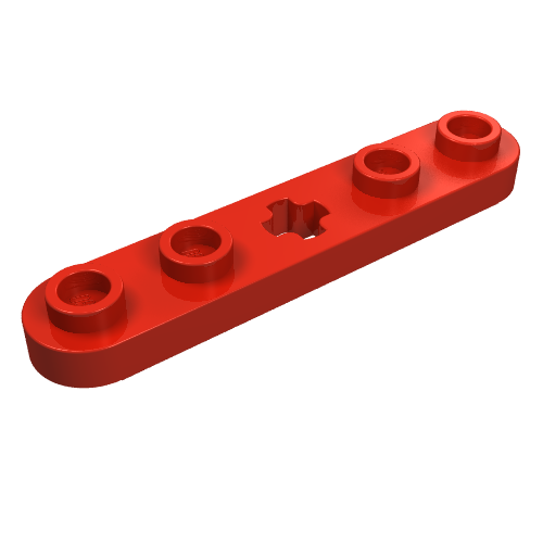 Part 32124 - Technic, Plate 1 x 5 with Smooth Ends, 4 Studs and Center Axle Hole - De BrickPlaats