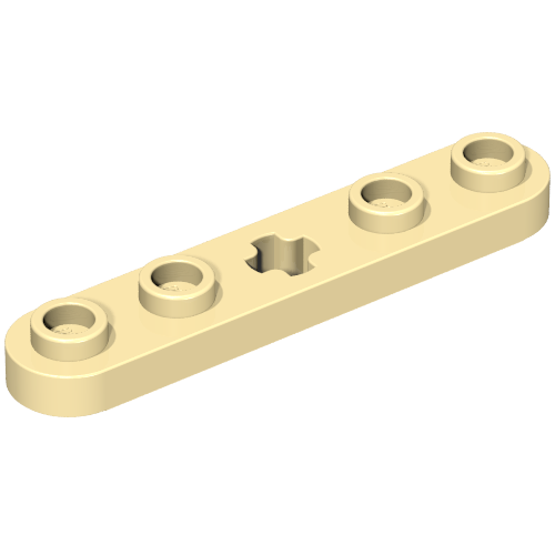 Part 32124 - Technic, Plate 1 x 5 with Smooth Ends, 4 Studs and Center Axle Hole - De BrickPlaats