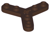 Part 32125 - Technic, Plate Rotor 3 Blade with Smooth Ends and 6 Studs (Propeller) - De BrickPlaats