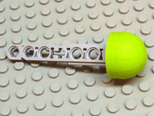Part 32133ac05 - Projectile Arrow, Liftarm Shaft with Solid Lime Rubber End - De BrickPlaats