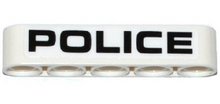 Part 32316pb019 - Technic, Liftarm Thick 1 x 5 with Black 'POLICE' Pattern (Sticker) - Set 42047 - De BrickPlaats