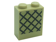 Part 3245cpb181 - Brick 1 x 2 x 2 with Inside Stud Holder with Lattice Pattern (Sticker) - Set 71043 - De BrickPlaats