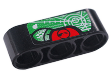 Part 32523pb07 - Technic, Liftarm Thick 1 x 3 with Green Display Screen Pattern (Sticker) - Set 8354-1 - De BrickPlaats