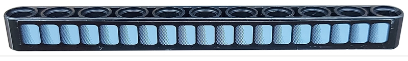 Part 32525pb006 - Technic, Liftarm Thick 1 x 11 with Sand Blue Grille Pattern (Sticker) - Set 42002 - De BrickPlaats