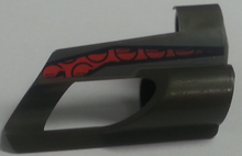 Part 32527pb09 - Technic, Panel Fairing # 5 Small Short, Large Hole, Side A with Red and Black Pattern (Sticker) - Set 8354 - De BrickPlaats