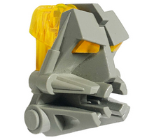Part 32553c03 - Bionicle Head Connector Block 3 x 4 x 1 2/3 with Trans-Neon Yellow Eye / Brain Stalk (32553 / 32554) - De BrickPlaats