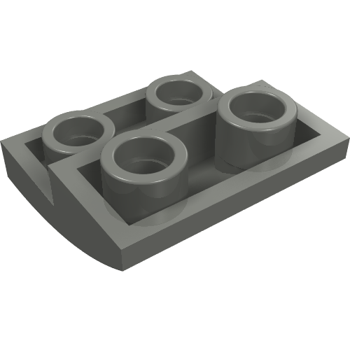 Part 32803 - Slope, Curved 2 x 2 x 2/3 Inverted - De BrickPlaats