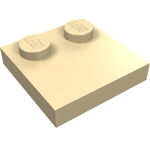 Part 33909 - Tile, Modified 2 x 2 with Studs on Edge - De BrickPlaats