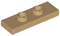 Part 34103 - Plate, Modified 1 x 3 with 2 Studs (Double Jumper) - De BrickPlaats