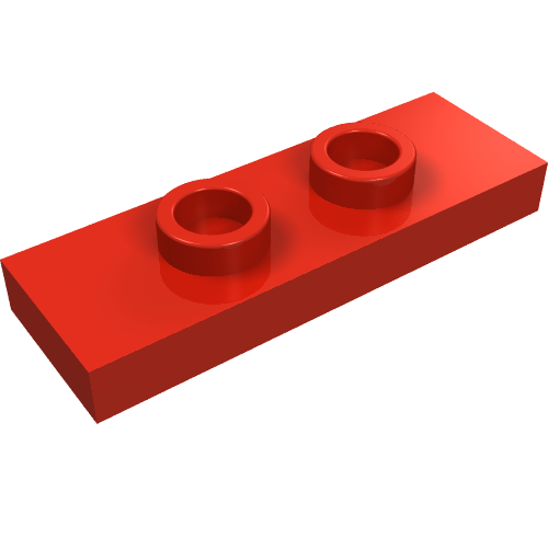 Part 34103 - Plate, Modified 1 x 3 with 2 Studs (Double Jumper) - De BrickPlaats