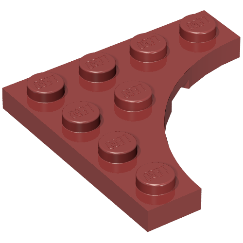 Part 35044 - Plate, Modified 4 x 4 with 3 x 3 Curved Cutout - De BrickPlaats