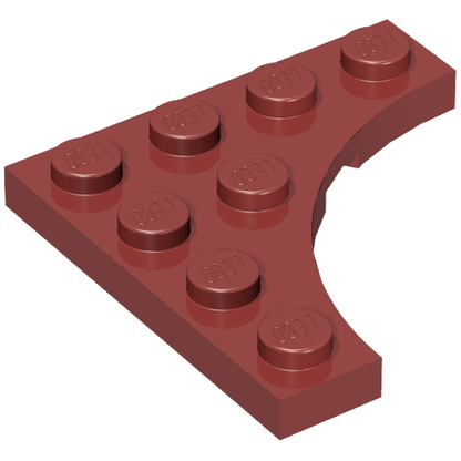 Part 35044 - Plate, Modified 4 x 4 with 3 x 3 Curved Cutout - De BrickPlaats