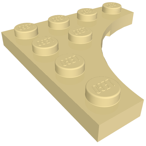 Part 35044 - Plate, Modified 4 x 4 with 3 x 3 Curved Cutout - De BrickPlaats