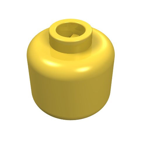 Part 3626 - Minifigure, Head (Plain) - De BrickPlaats