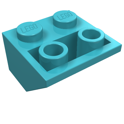 Part 3660 - Slope, Inverted 45 2 x 2 with Flat Bottom Pin - De BrickPlaats