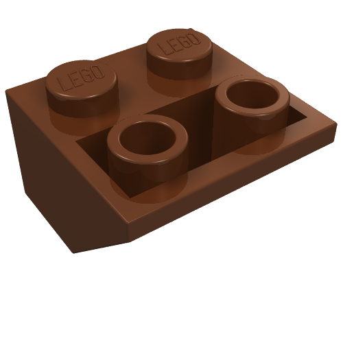 Part 3660 - Slope, Inverted 45 2 x 2 with Flat Bottom Pin - De BrickPlaats