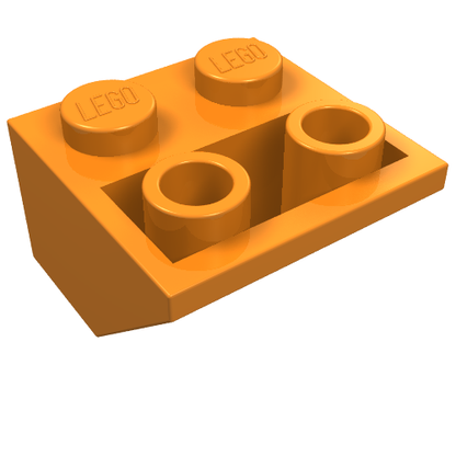 Part 3660 - Slope, Inverted 45 2 x 2 with Flat Bottom Pin - De BrickPlaats