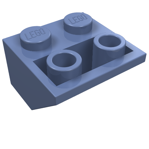 Part 3660 - Slope, Inverted 45 2 x 2 with Flat Bottom Pin - De BrickPlaats