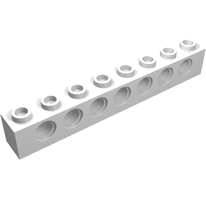 Part 3702 - Technic, Brick 1 x 8 with Holes - De BrickPlaats