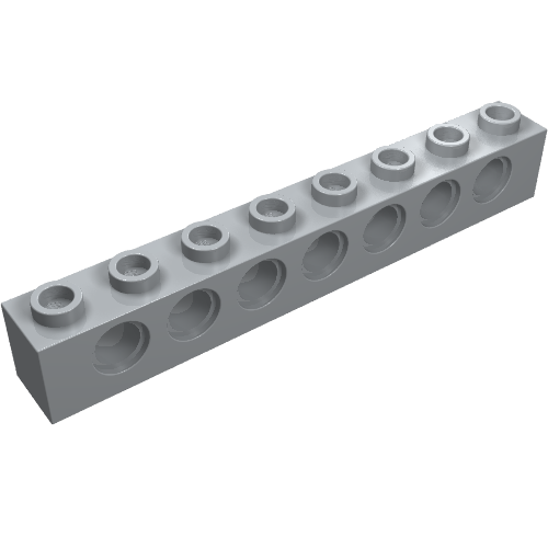 Part 3702 - Technic, Brick 1 x 8 with Holes - De BrickPlaats