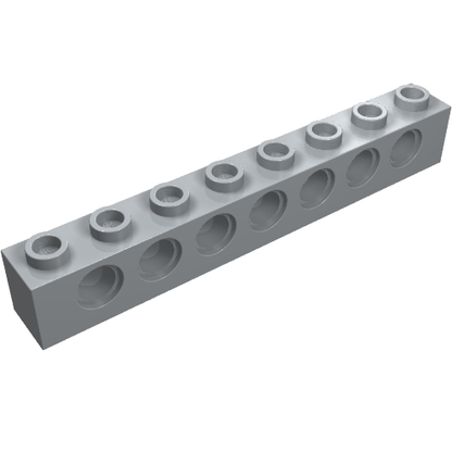 Part 3702 - Technic, Brick 1 x 8 with Holes - De BrickPlaats
