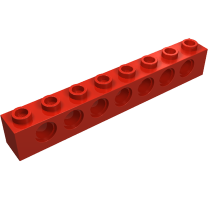 Part 3702 - Technic, Brick 1 x 8 with Holes - De BrickPlaats