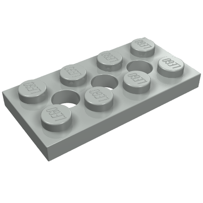 Part 3709 - Technic, Plate 2 x 4 with 3 Holes - De BrickPlaats