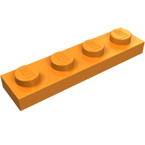 Part 3710 - Plate 1 x 4 - De BrickPlaats