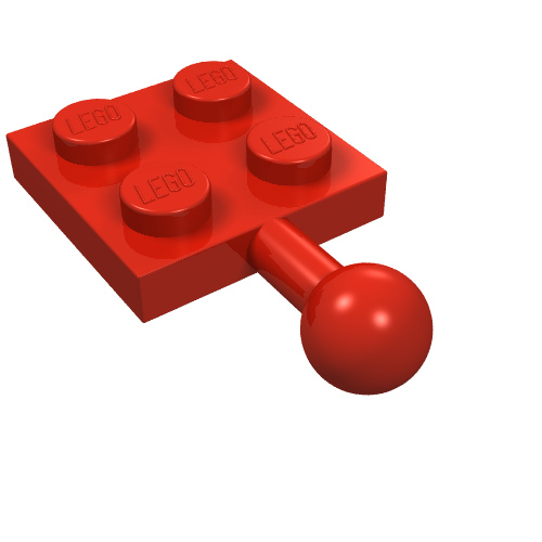Part 3729 - Plate, Modified 2 x 2 with Tow Ball - De BrickPlaats