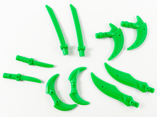 Part 37341 - Minifigure, Weapon Pack Hooks, Knives, and Swords, 10 in Bag (Multipack) - De BrickPlaats