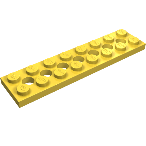 Part 3738 - Technic, Plate 2 x 8 with 7 Holes - De BrickPlaats