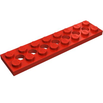 Part 3738 - Technic, Plate 2 x 8 with 7 Holes - De BrickPlaats