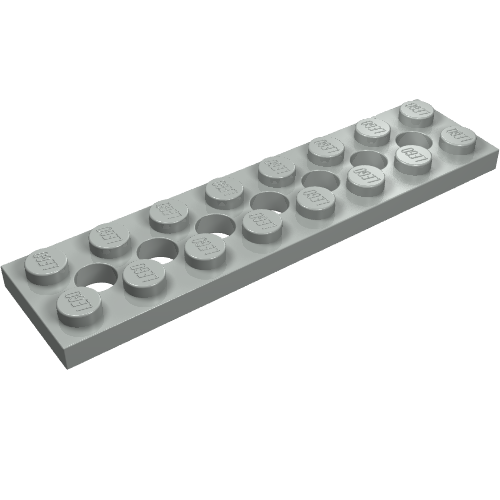 Part 3738 - Technic, Plate 2 x 8 with 7 Holes - De BrickPlaats