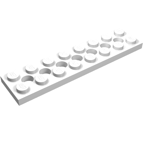 Part 3738 - Technic, Plate 2 x 8 with 7 Holes - De BrickPlaats