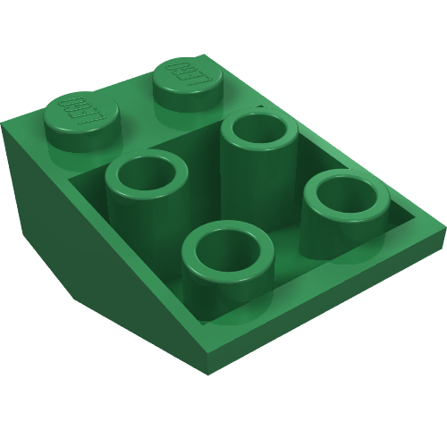 Part 3747a - Slope, Inverted 33 3 x 2 with Flat Bottom Pin without Connections between Studs - De BrickPlaats